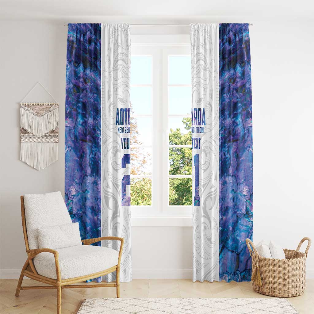 Custom New Zealand Aotearoa Window Curtain Purple Maori Paua Shell Indigenous - Aussie Hoodie
