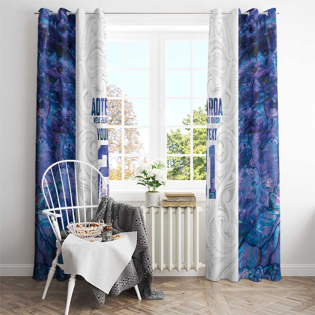 Custom New Zealand Aotearoa Window Curtain Purple Maori Paua Shell Indigenous - Aussie Hoodie