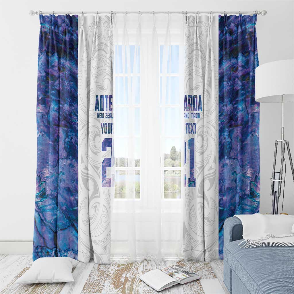 Custom New Zealand Aotearoa Window Curtain Purple Maori Paua Shell Indigenous - Aussie Hoodie