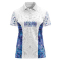 Custom New Zealand Aotearoa Women Polo Shirt Purple Maori Paua Shell Indigenous - Aussie Hoodie