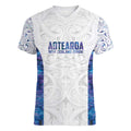 Custom New Zealand Aotearoa Women V-Neck T-Shirt Purple Maori Paua Shell Indigenous - Aussie Hoodie