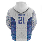 Custom New Zealand Aotearoa Zip Hoodie Purple Maori Paua Shell Indigenous - Aussie Hoodie