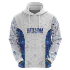 Custom New Zealand Aotearoa Zip Hoodie Purple Maori Paua Shell Indigenous - Aussie Hoodie