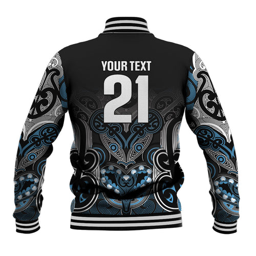 World Cricket Custom New Zealand Baseball Jacket Kia kaha nga Potae Pango