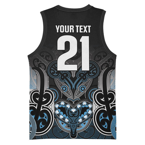 World Cricket Custom New Zealand Basketball Jersey Kia kaha nga Potae Pango