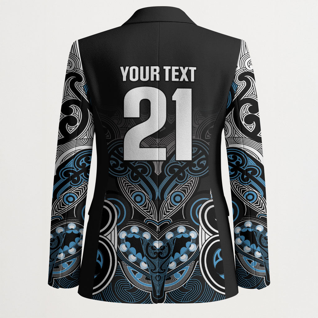 World Cricket Custom New Zealand Blazer Kia kaha nga Potae Pango