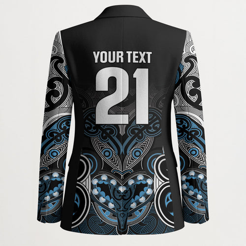World Cricket Custom New Zealand Blazer Kia kaha nga Potae Pango