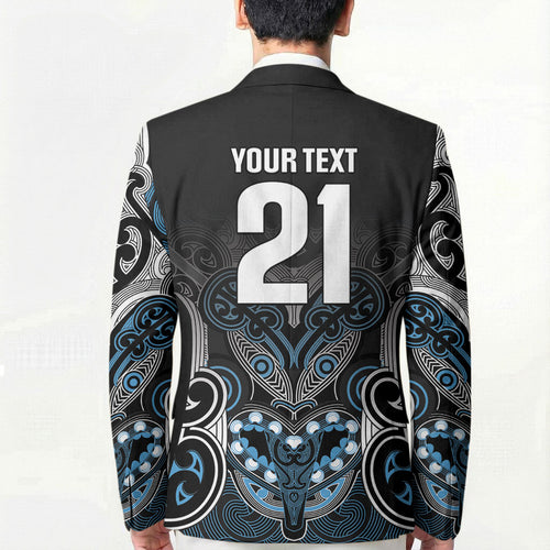 World Cricket Custom New Zealand Blazer Kia kaha nga Potae Pango