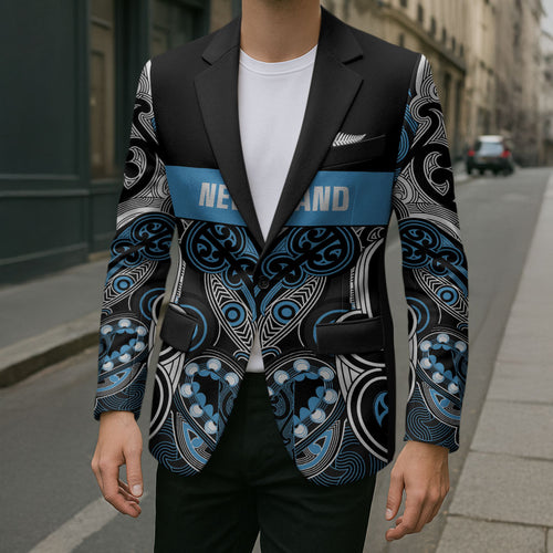 World Cricket Custom New Zealand Blazer Kia kaha nga Potae Pango