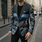 World Cricket Custom New Zealand Blazer Kia kaha nga Potae Pango