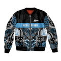 World Cricket Custom New Zealand Bomber Jacket Kia kaha nga Potae Pango
