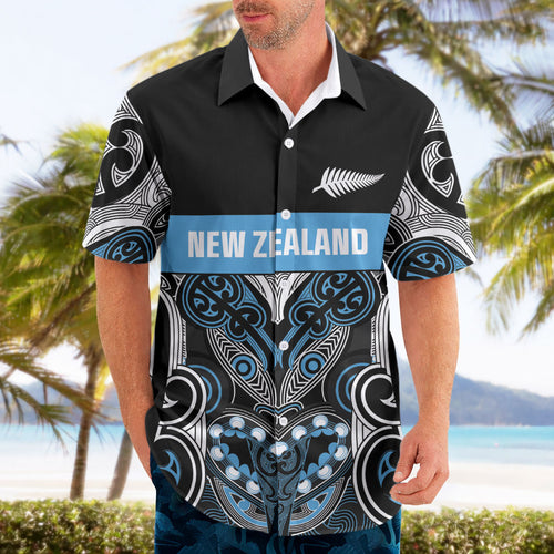 World Cricket Custom New Zealand Hawaiian Shirt Kia kaha nga Potae Pango