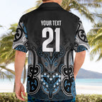 World Cricket Custom New Zealand Hawaiian Shirt Kia kaha nga Potae Pango