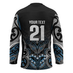 World Cricket Custom New Zealand Hockey Jersey Kia kaha nga Potae Pango