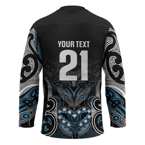 World Cricket Custom New Zealand Hockey Jersey Kia kaha nga Potae Pango