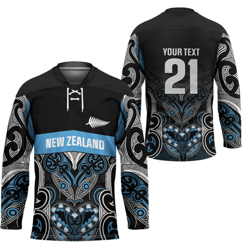 World Cricket Custom New Zealand Hockey Jersey Kia kaha nga Potae Pango