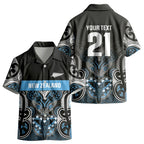 World Cricket Custom New Zealand Kid Hawaiian Shirt Kia kaha nga Potae Pango