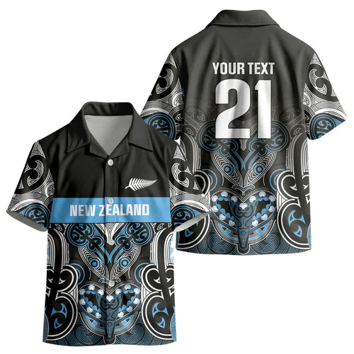 World Cricket Custom New Zealand Kid Hawaiian Shirt Kia kaha nga Potae Pango
