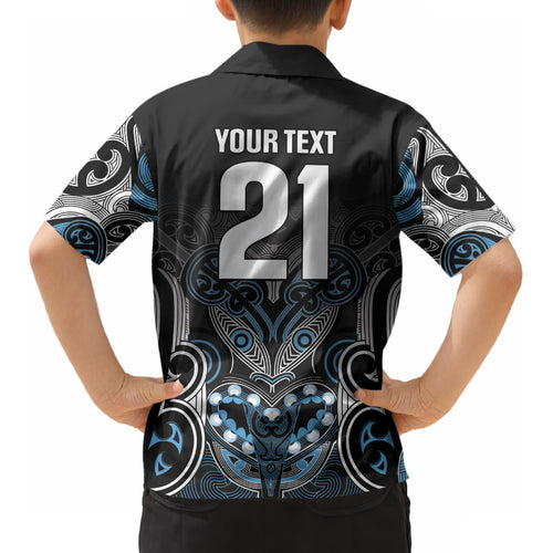 World Cricket Custom New Zealand Kid Hawaiian Shirt Kia kaha nga Potae Pango