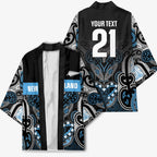 World Cricket Custom New Zealand Kimono Kia kaha nga Potae Pango