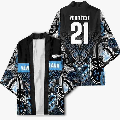 World Cricket Custom New Zealand Kimono Kia kaha nga Potae Pango