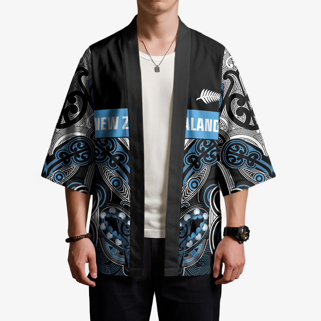 World Cricket Custom New Zealand Kimono Kia kaha nga Potae Pango