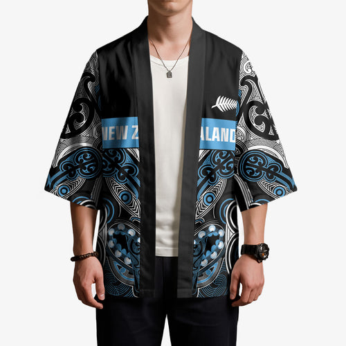 World Cricket Custom New Zealand Kimono Kia kaha nga Potae Pango