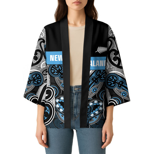 World Cricket Custom New Zealand Kimono Kia kaha nga Potae Pango