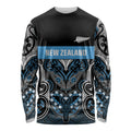 World Cricket Custom New Zealand Long Sleeve Shirt Kia kaha nga Potae Pango