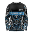 World Cricket Custom New Zealand Long Sleeve Shirt Kia kaha nga Potae Pango