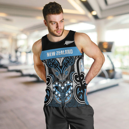 World Cricket Custom New Zealand Men Tank Top Kia kaha nga Potae Pango