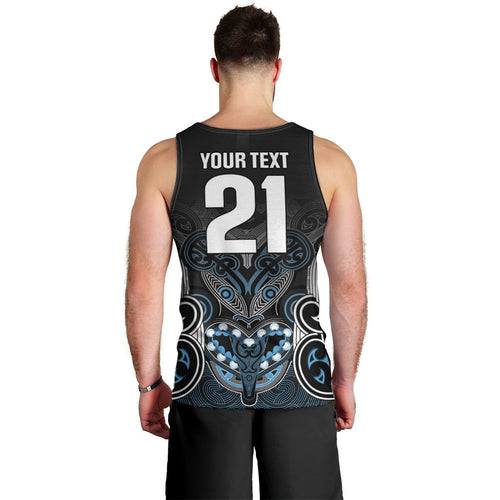 World Cricket Custom New Zealand Men Tank Top Kia kaha nga Potae Pango