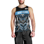 World Cricket Custom New Zealand Men Tank Top Kia kaha nga Potae Pango