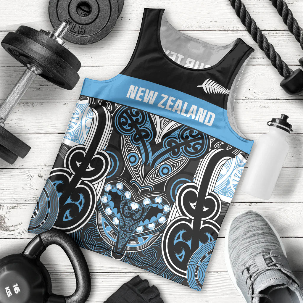 World Cricket Custom New Zealand Men Tank Top Kia kaha nga Potae Pango