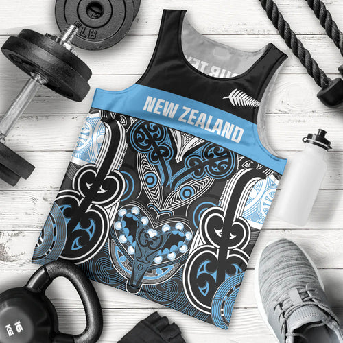 World Cricket Custom New Zealand Men Tank Top Kia kaha nga Potae Pango