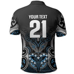 World Cricket Custom New Zealand Polo Shirt Kia kaha nga Potae Pango