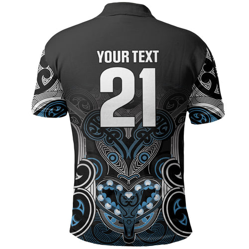World Cricket Custom New Zealand Polo Shirt Kia kaha nga Potae Pango