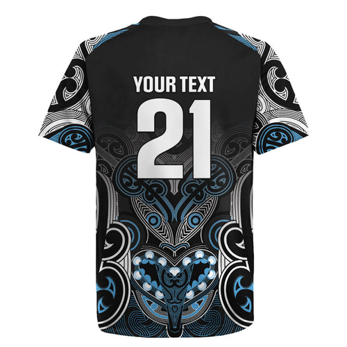 World Cricket Custom New Zealand Rugby Jersey Kia kaha nga Potae Pango
