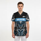 World Cricket Custom New Zealand Scrub Top Kia kaha nga Potae Pango
