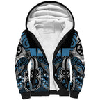 World Cricket Custom New Zealand Sherpa Hoodie Kia kaha nga Potae Pango