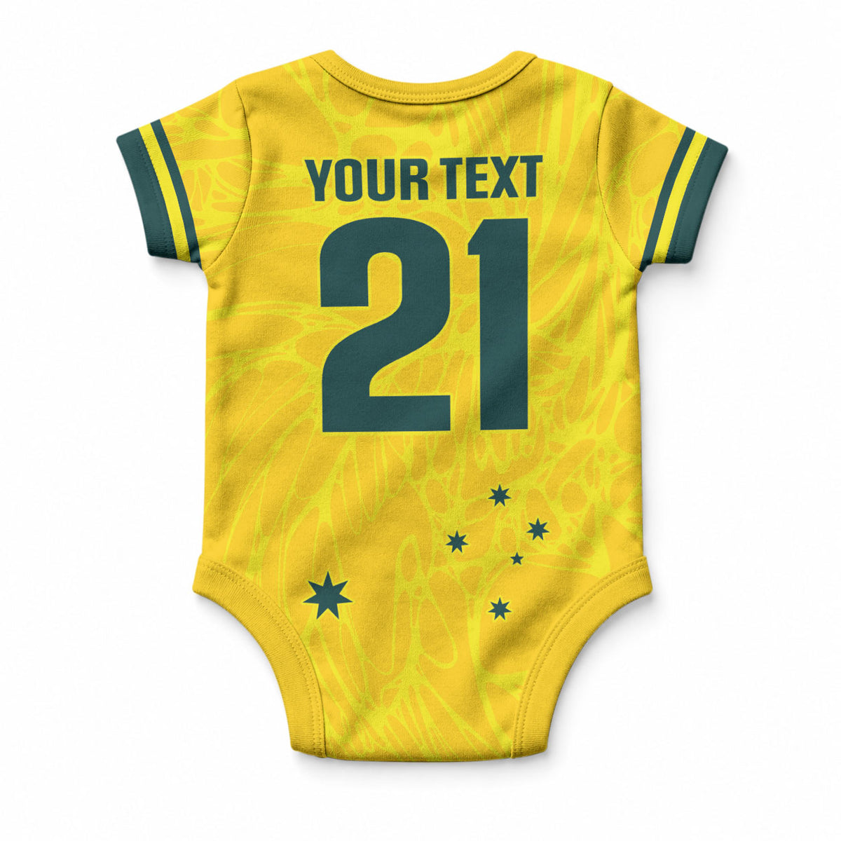 World Cricket Custom Australia Baby Onesie Aussie! Aussie! Oi! Oi! Oi!