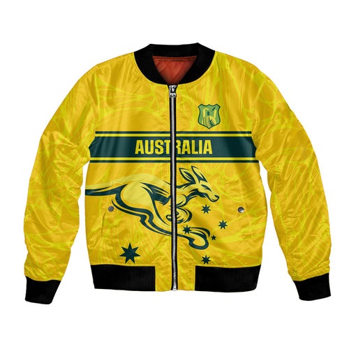 World Cricket Custom Australia Bomber Jacket Aussie! Aussie! Oi! Oi! Oi!