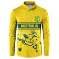 World Cricket Custom Australia Button Sweatshirt Aussie! Aussie! Oi! Oi! Oi!