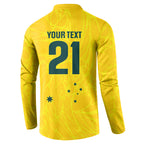 World Cricket Custom Australia Button Sweatshirt Aussie! Aussie! Oi! Oi! Oi!
