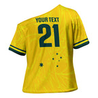 World Cricket Custom Australia Cross Shoulder Shirt Aussie! Aussie! Oi! Oi! Oi!