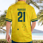 World Cricket Custom Australia Hawaiian Shirt Aussie! Aussie! Oi! Oi! Oi!