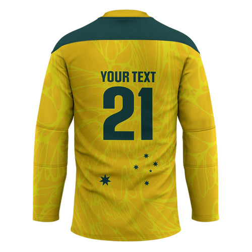 World Cricket Custom Australia Hockey Jersey Aussie! Aussie! Oi! Oi! Oi!