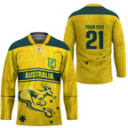 World Cricket Custom Australia Hockey Jersey Aussie! Aussie! Oi! Oi! Oi!