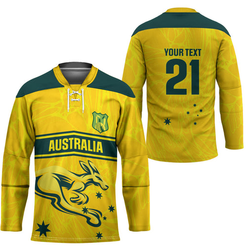 World Cricket Custom Australia Hockey Jersey Aussie! Aussie! Oi! Oi! Oi!