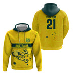 World Cricket Custom Australia Hoodie Aussie! Aussie! Oi! Oi! Oi!
